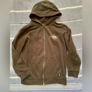 Vans Black Zip Up Hoodie Sweatshirt with Pockets. Size Medium.